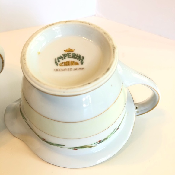 Occupied Japan Sugar & Creamer Bird Paradise - Picture 8 of 12